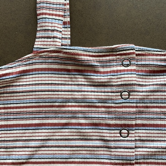 NWT American Eagle stripped ribbed crop tank - Picture 2 of 4